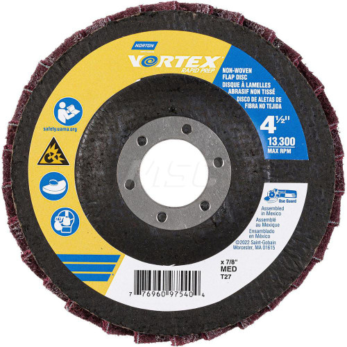 NORTON 77696097540 FLAP DISC,ALUMINUM OXIDE,4 1/2" DIA
