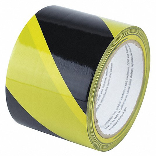 GRAINGER GLOBAL SOURCING HT202BY FLOOR TAPE BLACK/YELLOW 3 INX54 FT ROLL