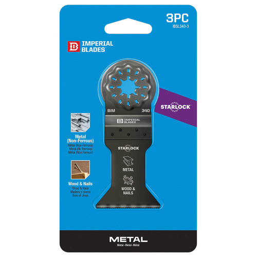 MILWAUKEE ELECTRIC TOOLS IBSL340-3 STARLOCK 1-3/4" METAL/WOOD BLD 3PC