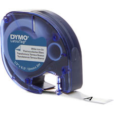DYMO 18771 LABEL CASSETTE,LETRA TAG,WHITE,FABRIC