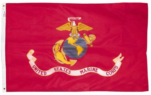 VALLEY FORGE FLAG CO 35236930 3'X5' PRINTED NYLON MARINE CORPS FLAG