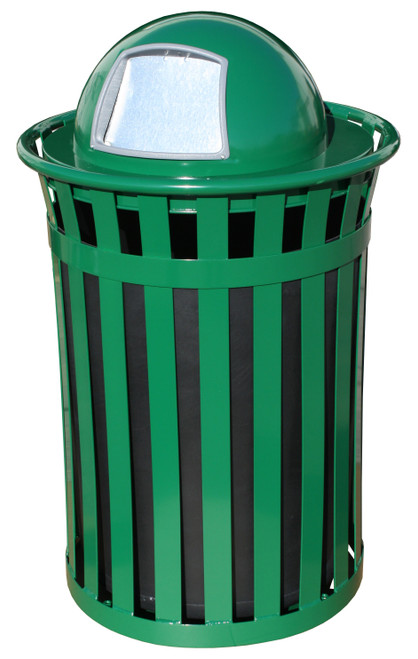 WITT INDUSTRIES, INC M5001-DT-GN OAKLEY SLATTED METAL WASTE RECEPTACLE WI