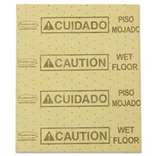 RUBBERMAID COMMERCIAL PRODUCTS 4252 YEL OVER-THE-SPILL PAD, "CAUTION WET FLOOR",
