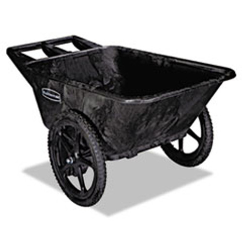 RUBBERMAID COMMERCIAL PRODUCTS 5642 BLA BIG WHEEL AGRICULTURE CART, 300-LB CAP, 