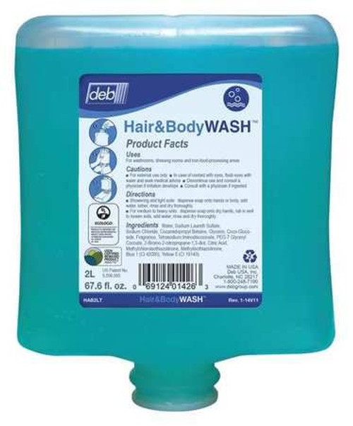 DEB HAB2LT SHAMPOO AND BODY WASH REFILL GEL PK4