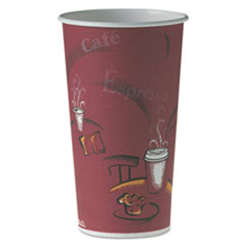 SOLO CUP COMPANY 420SI POLYCOATED HOT PAPER CUPS, 20 OZ, BISTRO