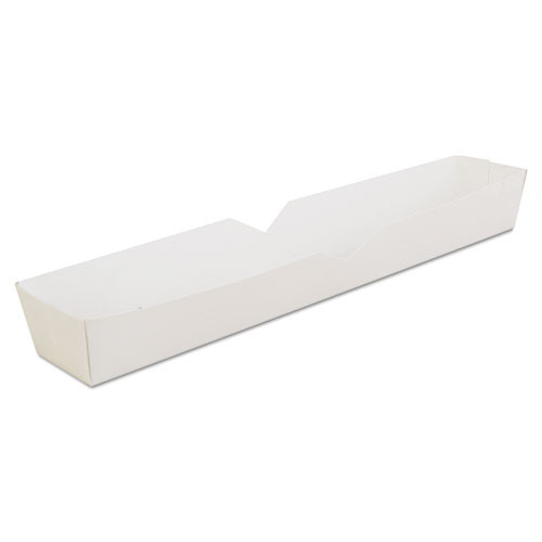SOUTHERN CHAMPION TRAY 0711 HOT DOG TRAY, WHITE, 10 1/4 X 1 1/2 X 1 