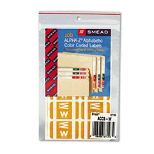 SMEAD MANUFACTURING CO. 67193 COLOR-CODED LABELS,YELLOW, 100 PACK