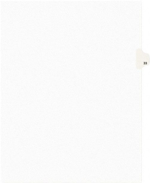 AVERY 01033 NUMERIC DIVIDER,33",SIDE TAB,25/PK,WHITE