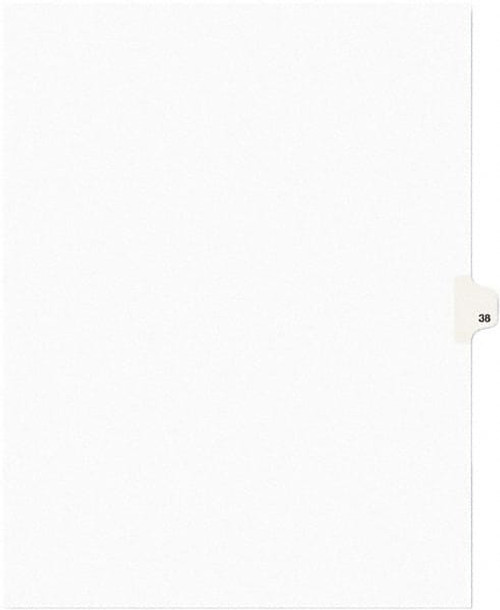 AVERY 01038 NUMERIC DIVIDER,38",SIDE TAB,25/PK,WHITE