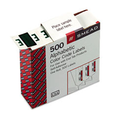 SMEAD MANUFACTURING CO. 67075 END TAB LABEL,A-Z COLOR CODED BAR-STYLE