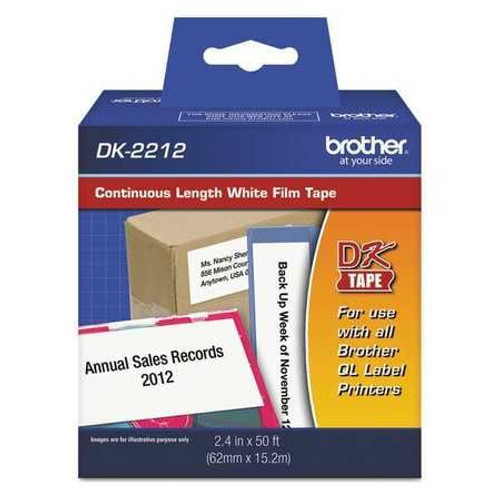 BROTHER DK-2212 CONTINUOUS FILM LABEL TAPE,WHITE