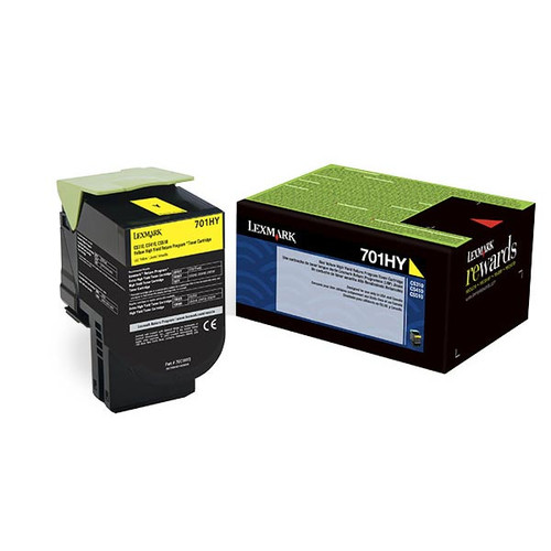 LEXMARK 70C0HYG TONER,GOVT, YELLOW,3K YIELD