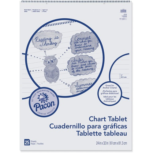PACON CORPORATION 74610 CHART TABLETS,W/CURSIVE COVER PACON CORPORATION 74610 CHART TABLETS,W/CURSIVE COVER