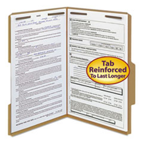 SMEAD MANUFACTURING CO. 19880 KRAFT FOLDERS,11 POINT,2/5 CUT RT,BROWN