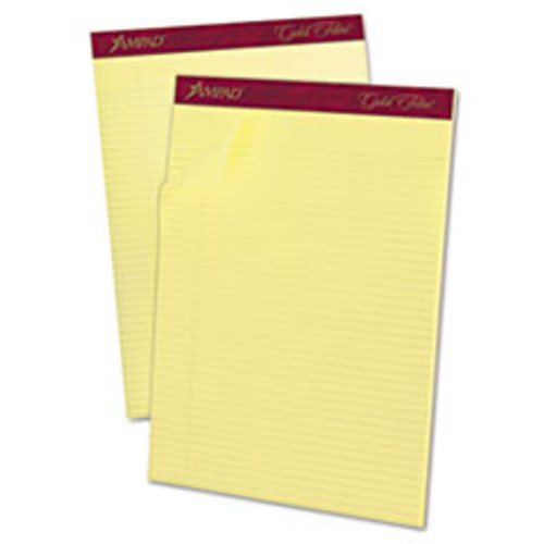 AMPAD CORPORATION 20-022 GOLD FIBRE PAD,NARROW RULE,LETTER,CANARY