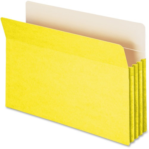 SMEAD MANUFACTURING CO. 74233 FILE POCKET,3 1/2", STRAIGHT TAB, YELLOW