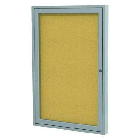 GHENT PA12418K TACKBOARD, 1-DOOR,24X18,W/FRAME