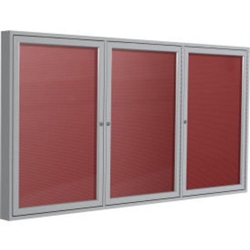 GHENT PA34872B-BG LETTERBOARD, 48X72,3-DOOR,ALUMINUM FRAME