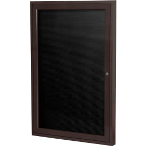 GHENT PB12418BX-BK LETTERBOARD, 24X18,1-DOOR,ALUMINUM FRAME