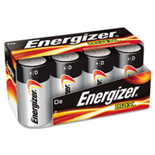 ENERGIZER E95FP-8 MAX ALKALINE,D,8 BATTERIES/PACK
