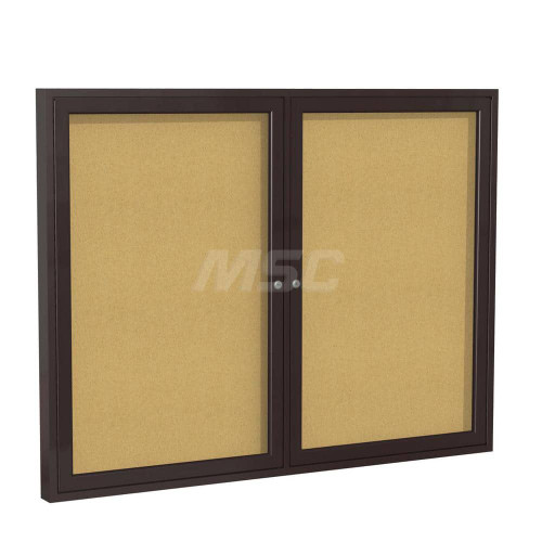 GHENT PB24860K TACKBOARD, 48X60,2-DOOR,FRAME