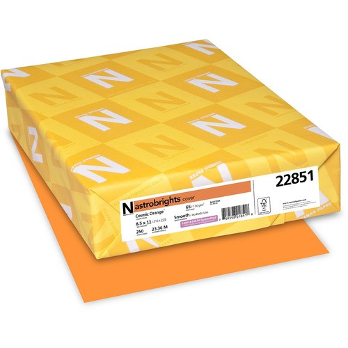 WAUSAU PAPERS 22851 CARD STOCK PAPER,65 LB, COSMIC ORANGE WAUSAU PAPERS 22851 CARD STOCK PAPER,65 LB, COSMIC ORANGE