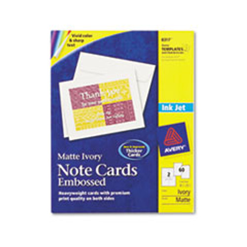 AVERY 8317 NOTE CARDS, 4 1/4 X 5 1/2, MATTE IVORY