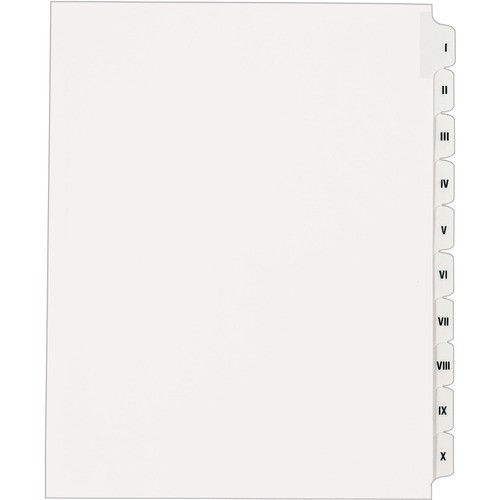 AVERY 82319 TAB DIVIDERS, 10 TAB,LETTER,WHITE,10/SET