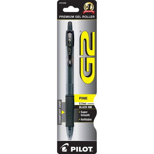 PILOT PEN CORPORATION 31026 GEL PEN,RETRACTABLE, FINE POINT, BLACK