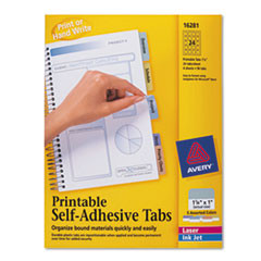 AVERY 16281 TABS, 1 1/4 INCH, ASSORTED, 96/PACK