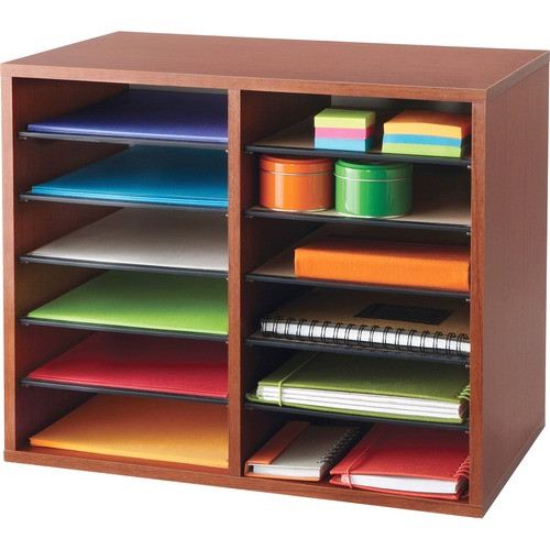 SAFCO 9420CY LITERATURE ORGANIZER,12 COMPARTMENTS