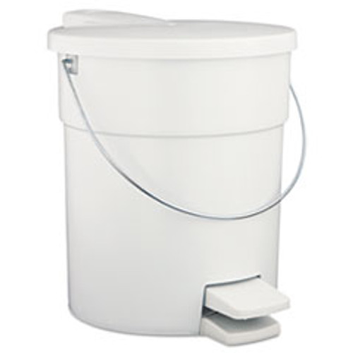 RUBBERMAID COMMERCIAL PRODUCTS RCP 6142 WHI WASTE CONTAINER,INDOOR UTILITY STEP-ON