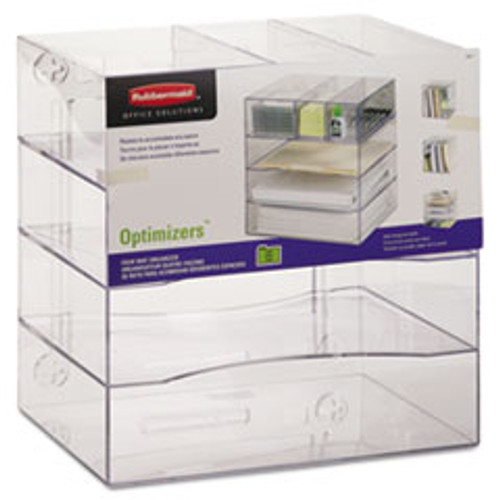 RUBBERMAID COMMERCIAL PRODUCTS 94600ROS ORGANIZER WITH DRAWERS,CLEAR
