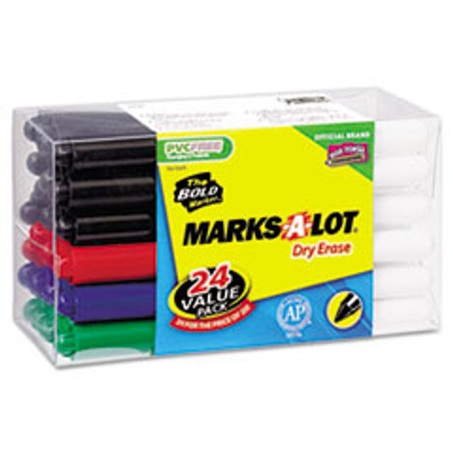 AVERY 29860 DRY ERASE MARKERS, FINE,ASSORTED,24/SET