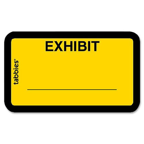 TABBIES 58090 LEGAL EXHIBIT LABELS,252/PK,YELLOW
