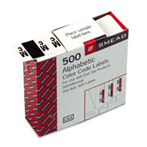 SMEAD MANUFACTURING CO. 67097 COLOR CODE LABELS, 1"X1-1/4", 500/RL