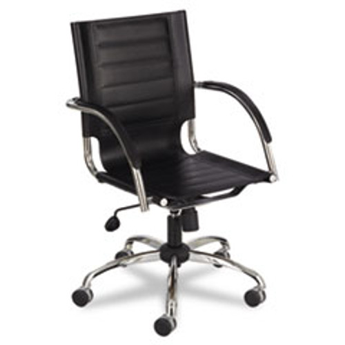 SAFCO 3456BL MANAGERS CHAIR,BLACK LEATHER