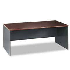 HON 38934NS DESK SHELL,MAHOGANY/CHARCOAL