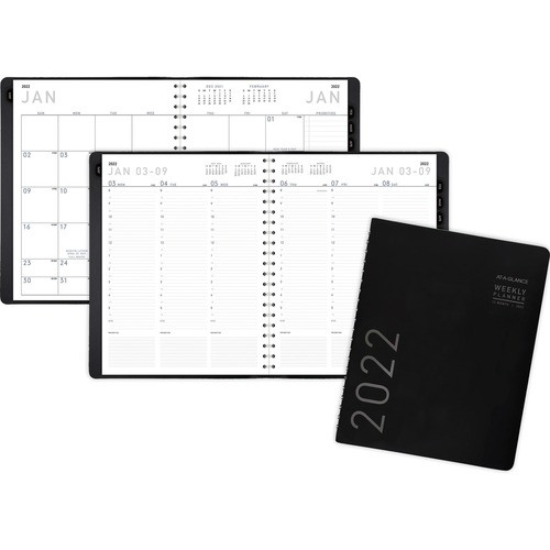 AT-A-GLANCE 70950X05 WEEKLY MONTHLY PLANNER,BLACK