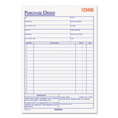 TOPS MANUFACTURING CO. 46141 PURCHASE ORDER BOOK,50 SETS/BOOK
