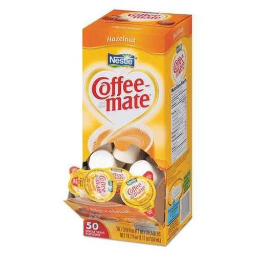 NESTLE 005000035180 COFFEE-MATE HAZELNUT LIQUID CREAMER PK50