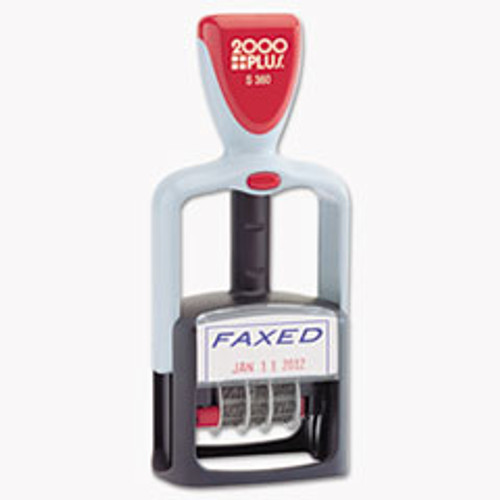 CONSOLIDATED STAMP 011032 WORD DATER,2-COLOR,1 3/4 X 1,"FAXED,"