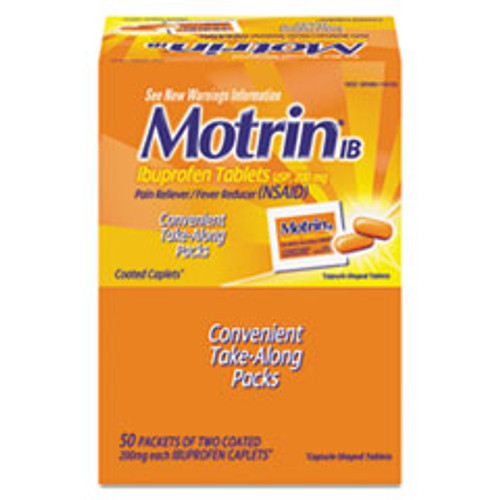 MCNEIL INDUSTRIES 48152 IBUPROFEN TABLETS,2-PACK,50 PACKS/BOX