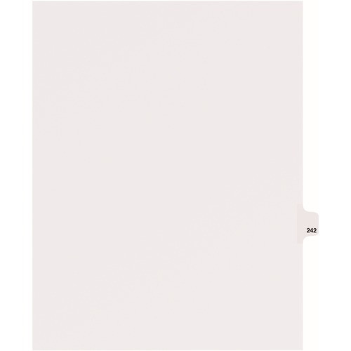AVERY 82458 DIVIDER, "242", SIDE TAB, 25/PK, WHITE
