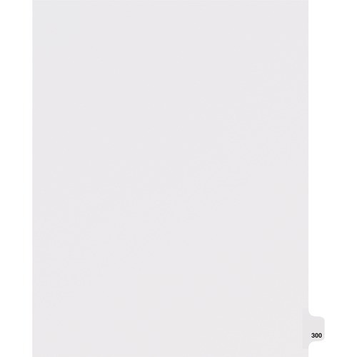 AVERY 82516 DIVIDER, "300", SIDE TAB, 25/PK, WHITE
