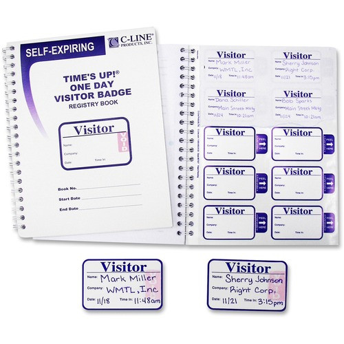 C-LINE PRODUCTS 97009 BADGE REGISTRY BOOK,SELF EXPIRE,150/BX