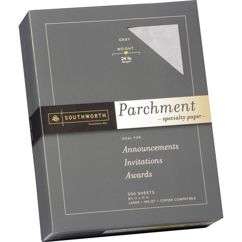 SOUTHWORTH 974C FINE PARCHMENT PAPER,500/BX, GRAY SOUTHWORTH 974C FINE PARCHMENT PAPER,500/BX, GRAY