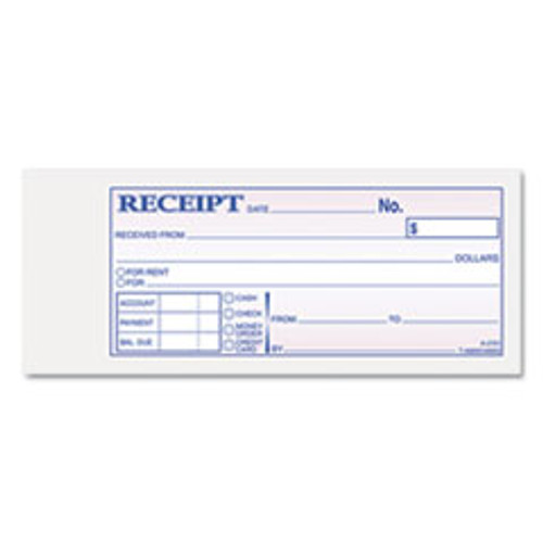CARDINAL BRANDS INC. TC2701 RECEIPT BOOK,3-PART CARBONLESS,50 FORMS