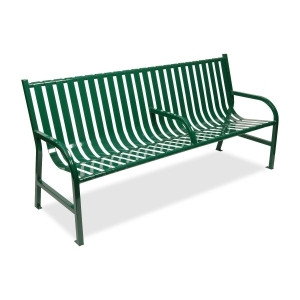 WITT INDUSTRIES, INC M6-BCH-GN METAL BENCH,OAKLEY DECORATIVE SLATTED